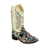 VB9177 Old West Children's Glittery Snake Print Cowboy Boots