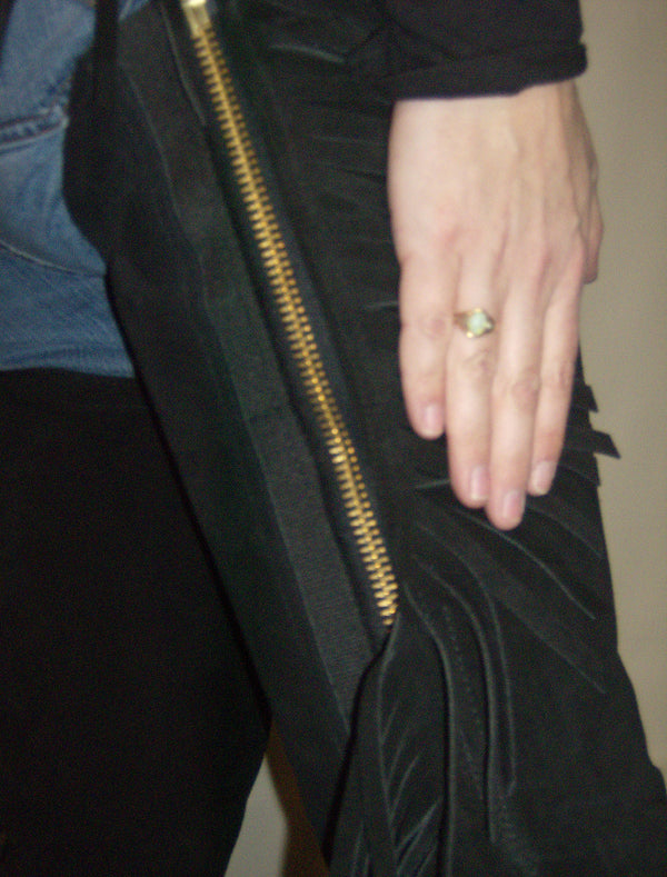 Wire Horse Rough Out Leather Custom Chaps