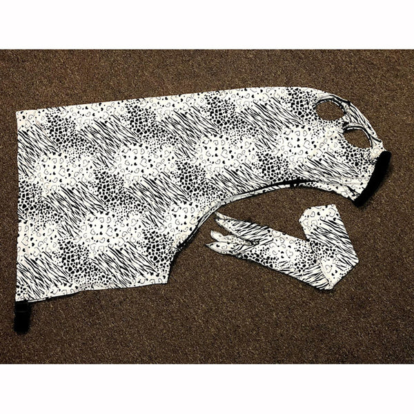Spandex Full Horse Print Hoods - Full Zippered