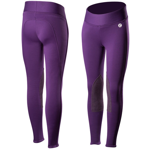36244 Horze Active Kids Knee Patch Winter Tights Breech