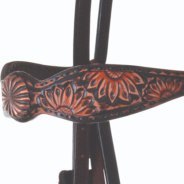 X0210-1001 Circle Y Vintage Sunflower Browband Headstall
