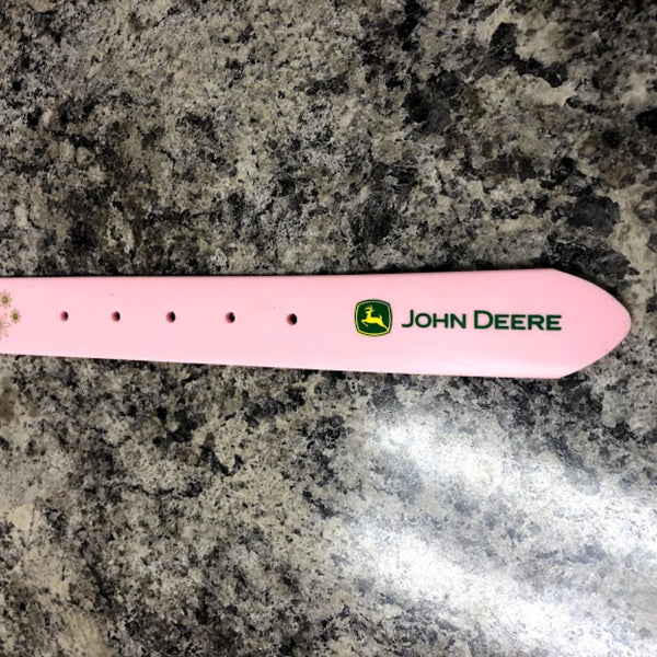 4607300 Girl's Gem Dandy John Deere Pink Silicone Belt