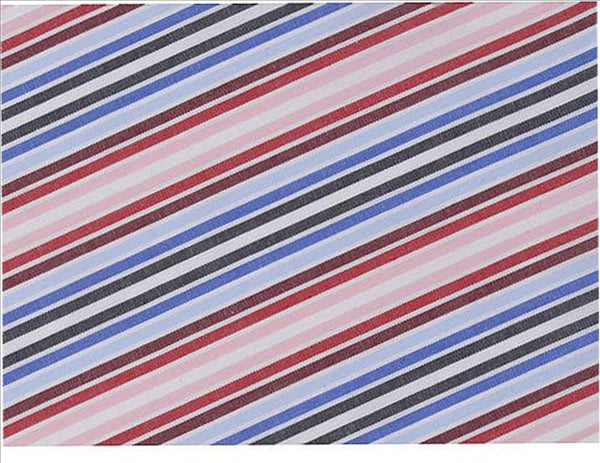 L413C RJ Classics Ladies Prix Hunter/Jumper Long Sleeve Show Shirt Blue w/Stripe Trim