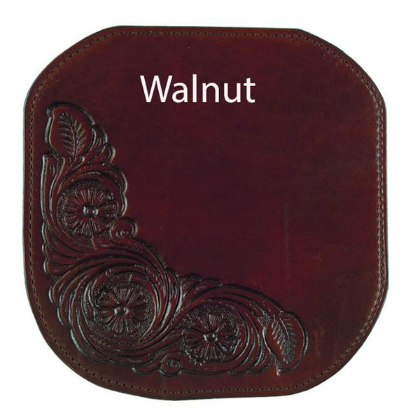 0803-1101 Circle Y Julie Goodnight 3 Inch Diamond Tooled Flank Strap - Walnut