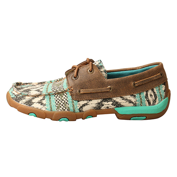 WDM0133 Twisted X Women’s Boat Shoe Driving Moc Multicolor