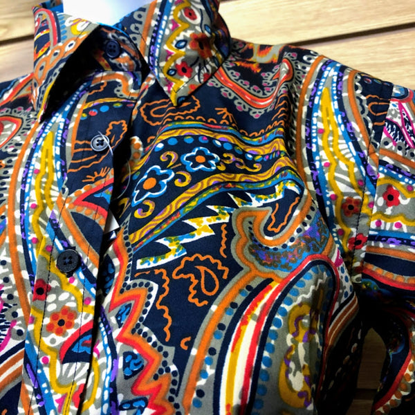 68465 RHE Royal Highness Women's Easy Care Western Show Shirt Paisley