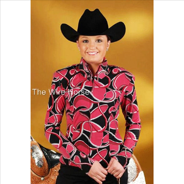 9901 Wire Horse LTD. Mauve Swirl Rail Shirt Ladies - Size Small