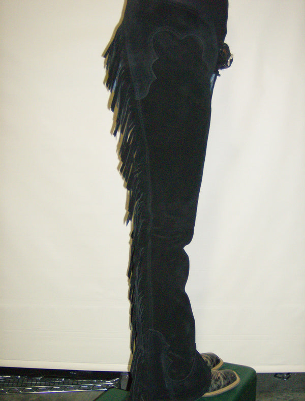 Wire Horse Rough Out Leather Custom Chaps