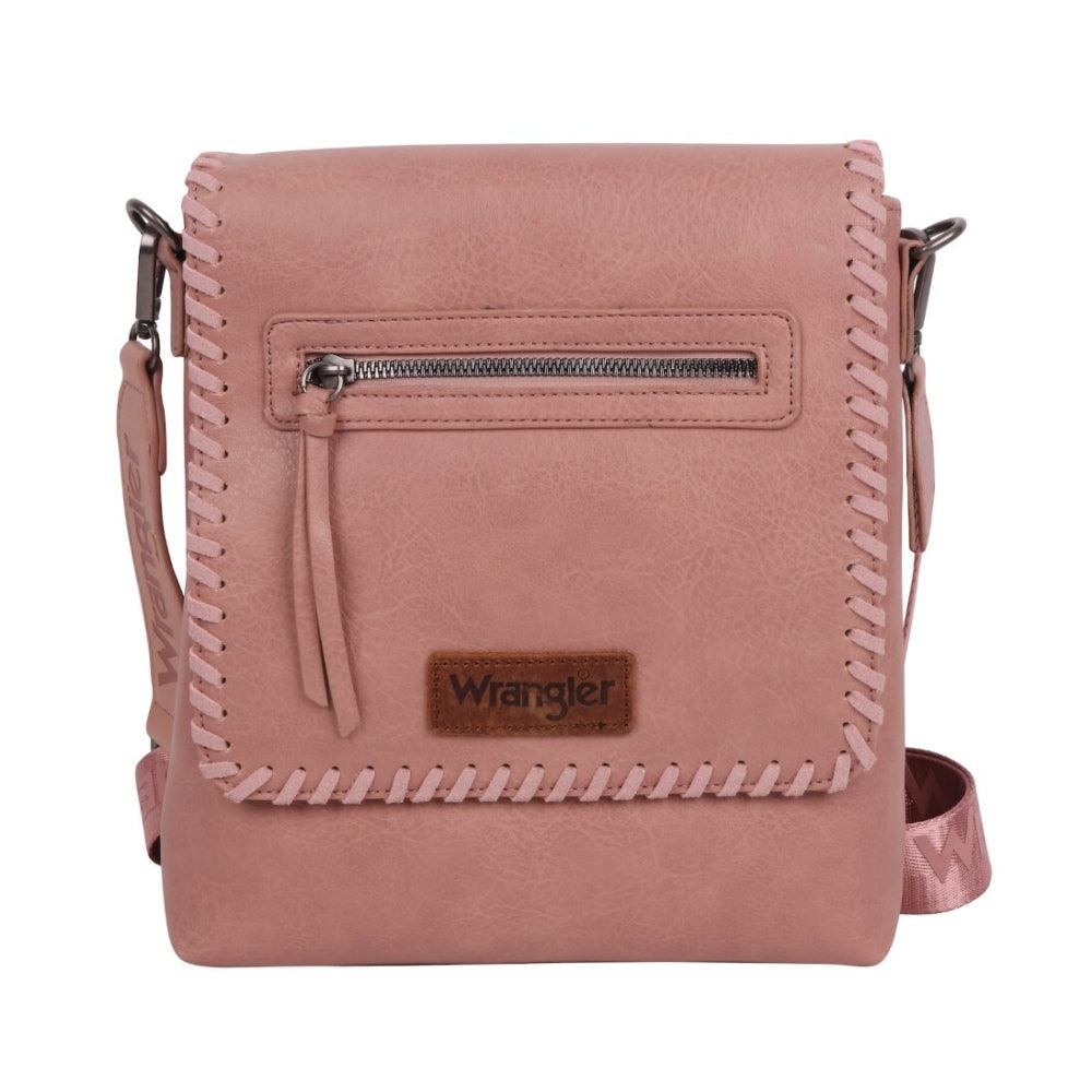 WRS-1014PK Wrangler Concealed Carry Crossbody Purse Bag - Pink