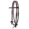 0124-000T Circle Y Browband Headstall Plain Stitched - Chestnut