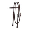 0125-3001 Circle Y 5/8 Inch Shell Tooled Browband Headstall - Walnut