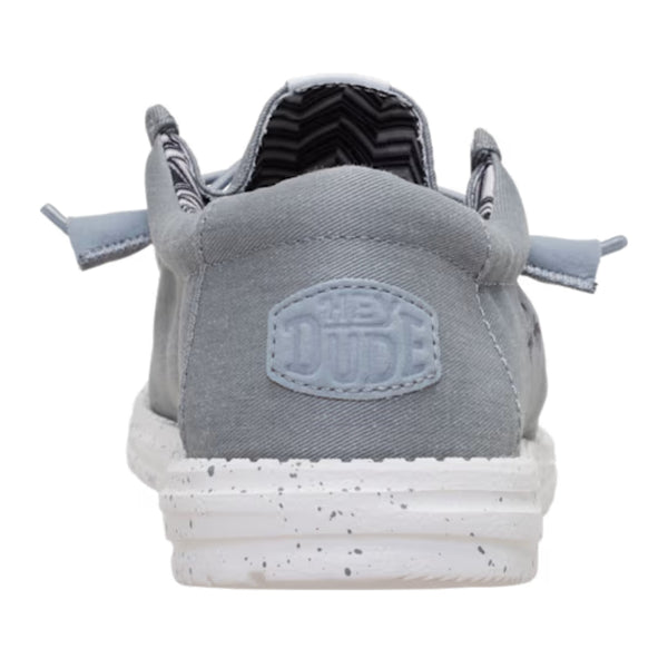 40700-007 Hey Dude Men's Wally Stretch Canvas Comfort Shoe - Light Grey