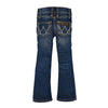 09MWGMS Wrangler Girls Dark Wash Boot Cut Jeans - Medium Blue