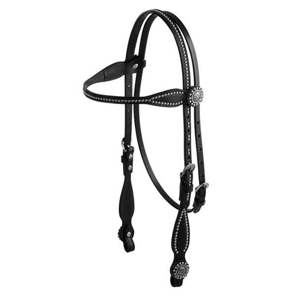 10-0032-BK Weaver Back in Black Browband Headstall