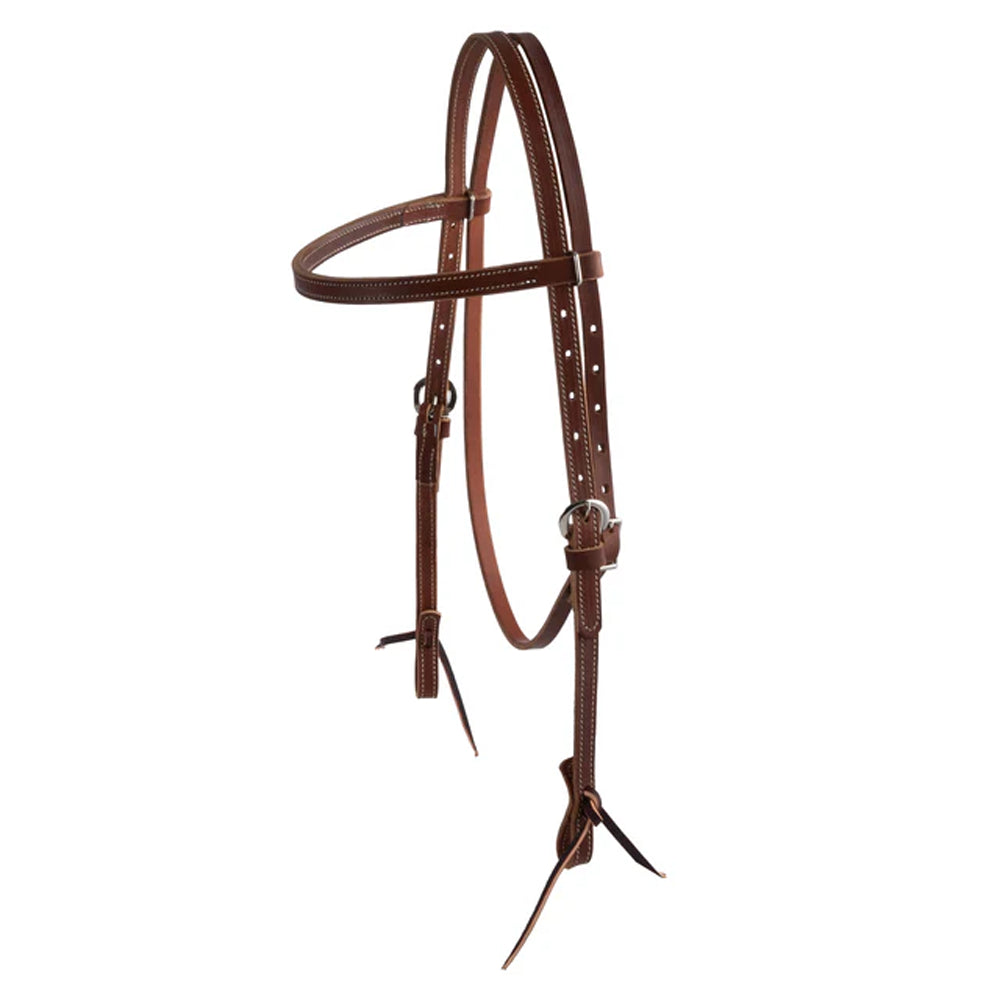 10-0335 Weaver Latigo Leather Browband Headstall - Brown