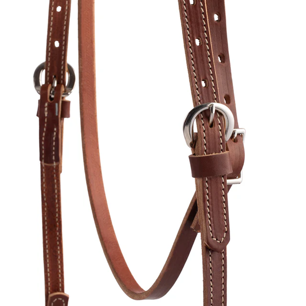 10-0335 Weaver Latigo Leather Browband Headstall - Brown
