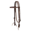 10-0506 Weaver Leather Working Tack Doubled and Stitched Browband Headstall w/Tie Ends