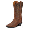 10001021 Ariat Women's Heritage Western R Toe Cowboy Boots - Distressed Brown