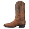 10002204 Ariat Men's Heritage Western R Toe Cowboy Boot - Distressed Brown