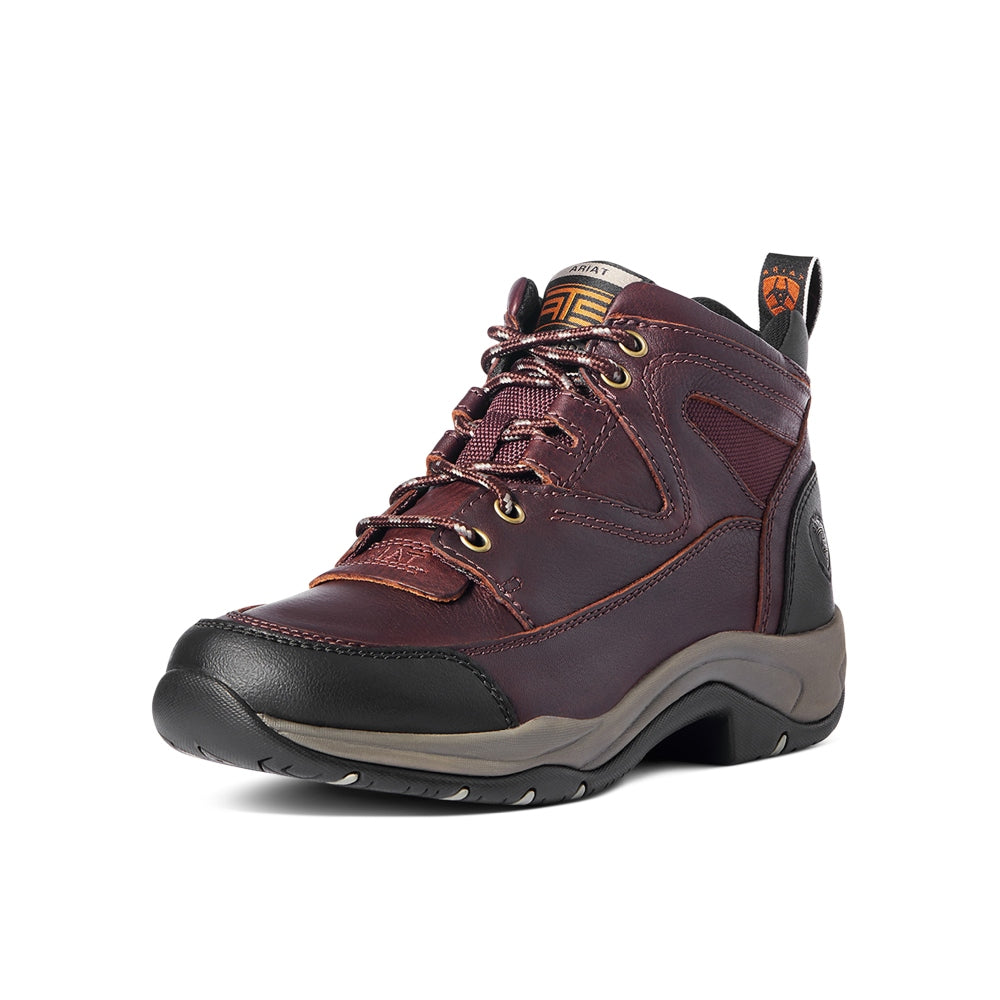 10004138 Ariat Womens Terrain Shoe Lace Up Boot Cordovan The