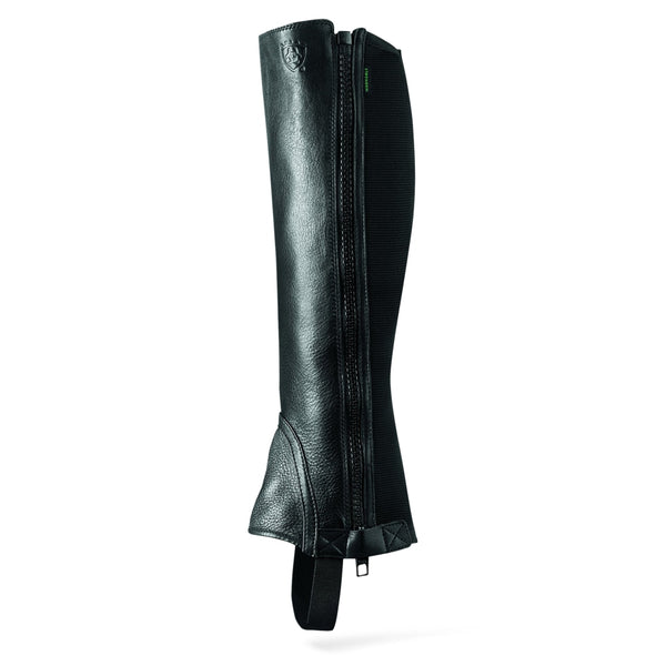 10005943 Ariat Adult Breeze Black Leather Half Chaps - Black