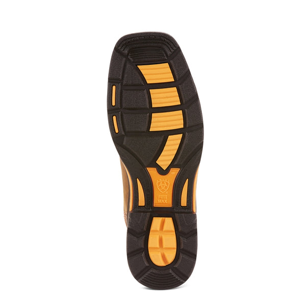 10006961 Ariat Men's Workhog Wide Square Steel Toe Work Boot - Dark Earth & Brick