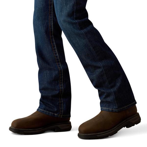 10012555 Ariat Men's FR M4 Flame Resistant Relaxed Basic Boot Cut Jean - Flint