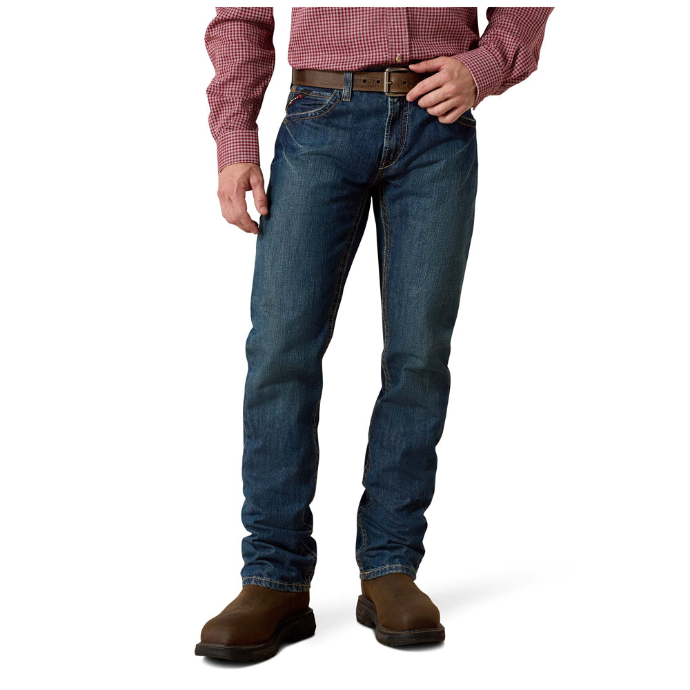 10015160 Ariat Men's Flame Resistant FR M5 Straight Leg Work Jeans - Clay