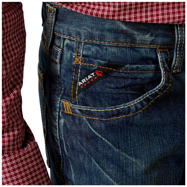 10015160 Ariat Men's Flame Resistant FR M5 Straight Leg Work Jeans - Clay