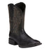 10016292 Ariat Mens Sport Leather Wide Square Toe Western Cowboy Boot Black
