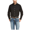 10020328 Ariat Men's Wrinkle Free Solid Long Sleeve Button Down Shirt - Black