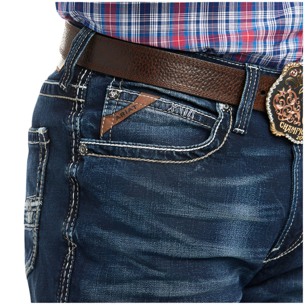 10021767 Ariat Men's M4 Low Rise Relaxed Bootcut Adkins Jean - Turnout Wash