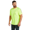 10031037 Ariat Men's Rebar Heat Fighter Short Sleeve T-Shirt - Neon Lime