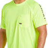 10031037 Ariat Men's Rebar Heat Fighter Short Sleeve T-Shirt - Neon Lime