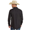 10020328 Ariat Men's Wrinkle Free Solid Long Sleeve Button Down Shirt - Black