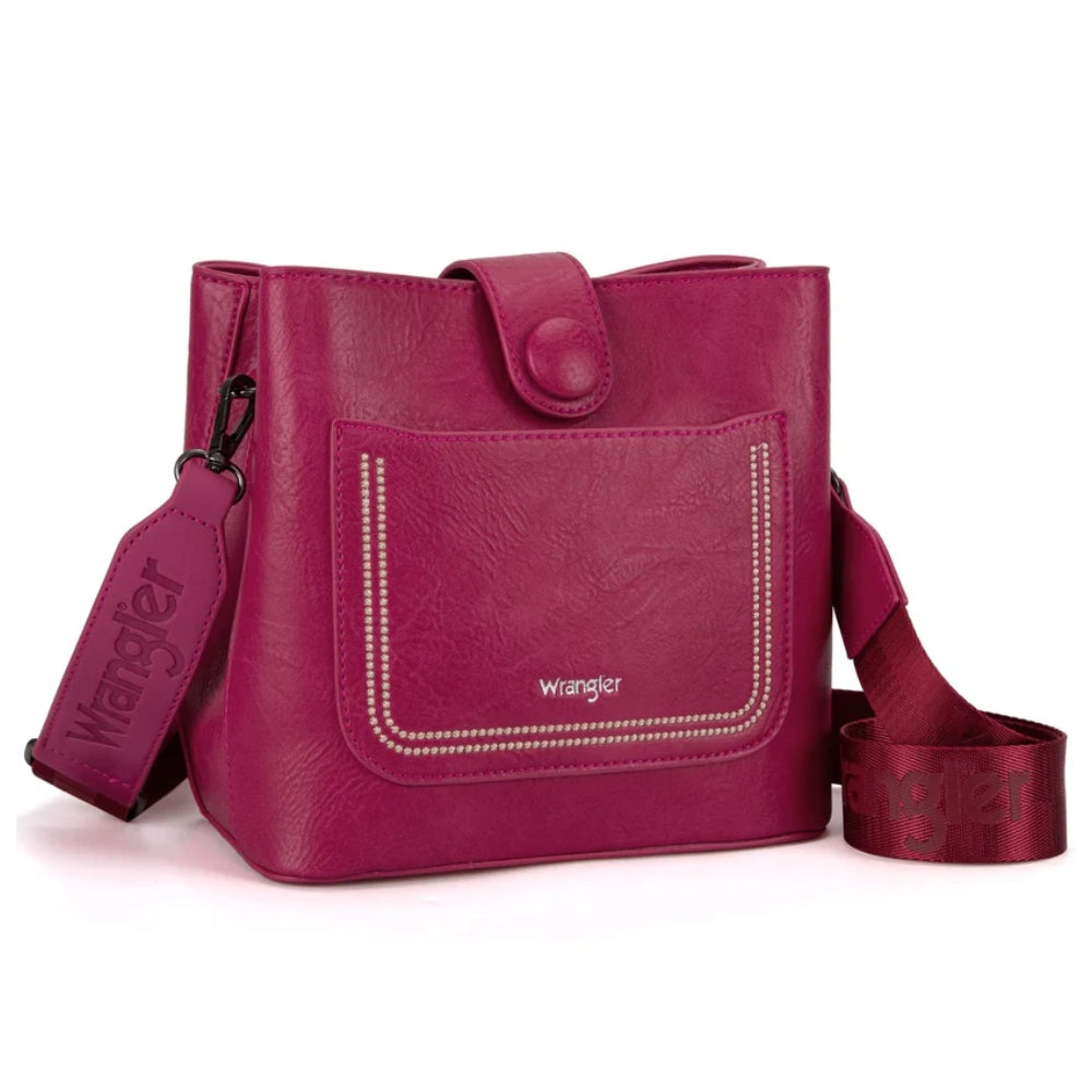 WRS-1024HPK Wrangler Crossbody Shoulder Purse Bag - Hot Pink