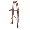10036-00-06 Weaver ProTack® Browband Headstall with Turquoise Flower Designer Hardware