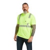 10039196 Ariat Men's Rebar Hi-Vis ANSI Short Sleeve T-Shirt - Hi-Vis Yellow