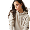 10040812 Ariat Women's Logo Hoodie -  Oatmeal Heather