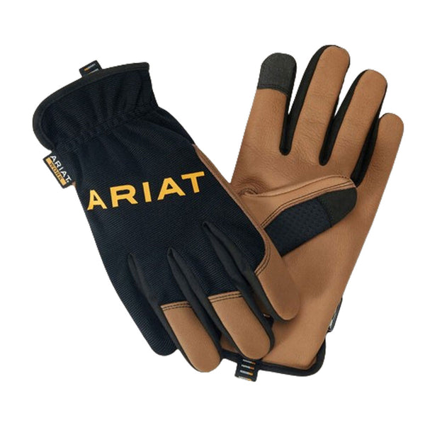 10042828 Ariat Men's FlexPro Leather Driver Work Glove - Brown/Black