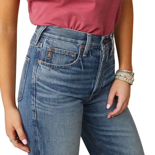 10045189 Ariat Women's Ultra High Rise Tomboy Wide Leg Jean- Moana