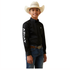 10045426 Ariat Boys Team Logo Twill Long Sleeve Buttondown Shirt - Black