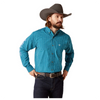10046324 Ariat Men's Pro Series Team Wayland Classic Fit Buttondown Shirt - Blue
