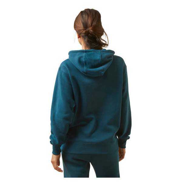10046446 Ariat Women's REAL Flora Hoodie - Reflecting Pond