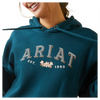 10046446 Ariat Women's REAL Flora Hoodie - Reflecting Pond