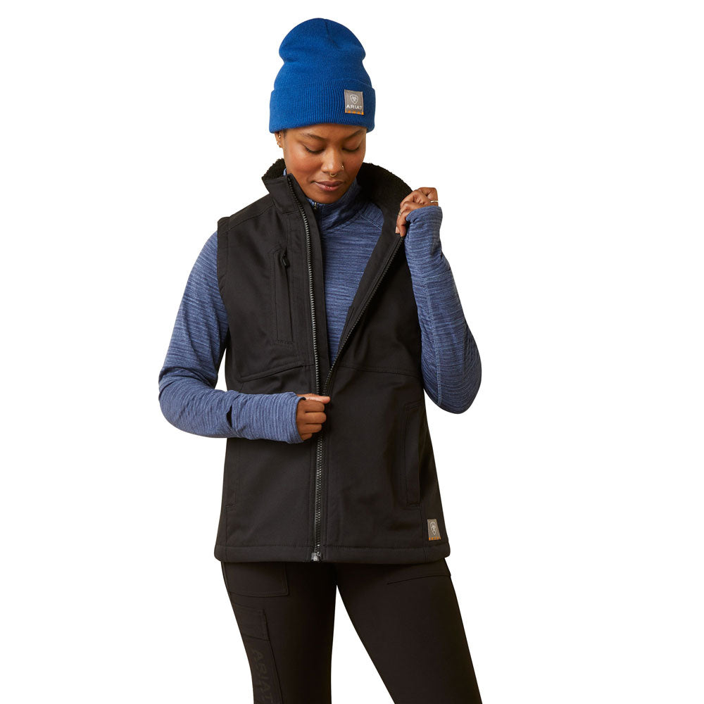 10046560 Ariat Women's Rebar DuraCanvas Insulated Vest Black The