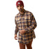 10046636 Ariat Men's Rebar DuraStretch Flannel Work Shirt Jacket - Tiger Eye Plaid
