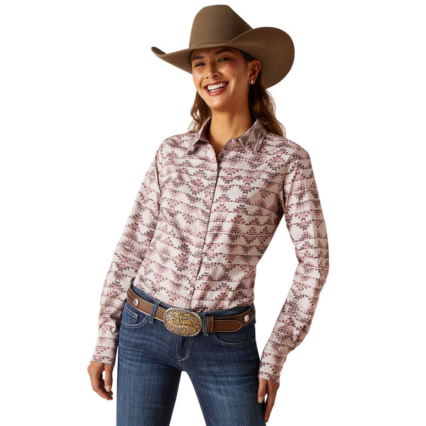 10047237 Ariat Women's Long Sleeve Kirby Stretch Shirt - Starlight Print