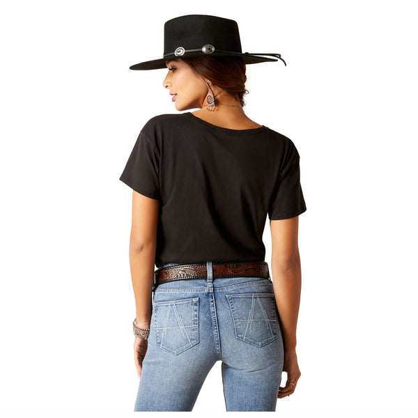10047602 Ariat Women's Geo Skull Short Sleeve T-Shirt - Black