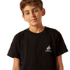 10047915 Ariat Boys Short Sleeve Ariat Bronco Flag T-Shirt - Black